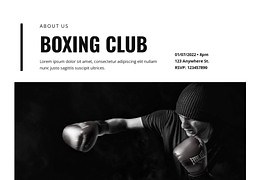 Boxing club - Website Template by Nicepage