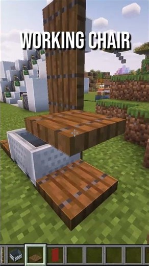 Working Chair Tutorial #minecraft #minecraftshorts #minecraftguide #minecrafthowto #gaming