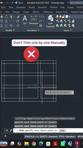 Stop Trimming Manually! AutoCAD Fast Trim Using YQArch