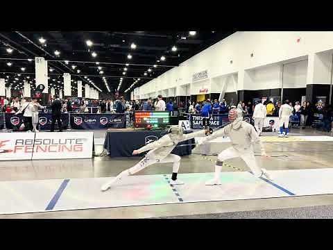 Semi-finals JMS - #3 TSE Aiden J vs #7 GONZALEZ Emilio - Summer Nationals Fencing 2025