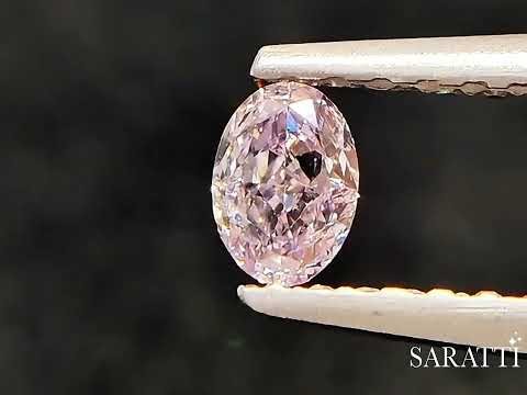 0.36 carats Natural Fancy Light Purplish Pink Diamond | Oval Shape