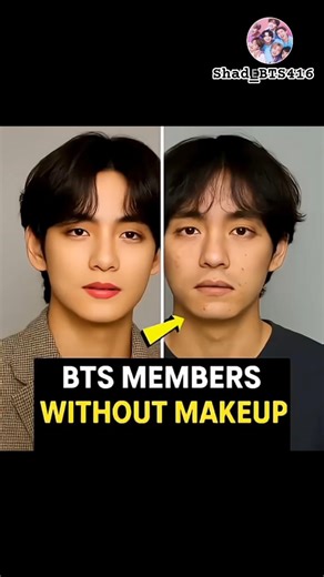 BTS MEMBERS WITHOUT MAKE-UP 😱?Last 2 second is mind-blowing 😯 | # #bts #shorts #viral