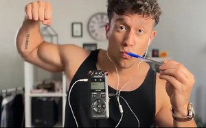 【Jake】ASMR小哥吃笔 口腔音耳语