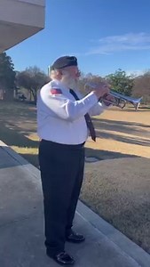 2.4K views · 173 reactions | "Steve Walker is a volunteer bugler for Bugles Across America. They play for free at Veterans' Funerals. Steve was playing for a service at the HPOU today and afterwards requested to play at our Memorial." - Executive Director Ray Hunt | Houston Police Officers' Union | Facebook