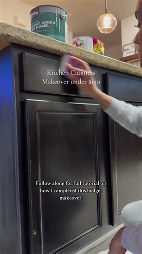 Kitchen Cabinet Makeover Using Behr Paint