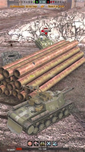 SU 152 easiest 1 vs 3 in wot blitz #wotblitz #shorts