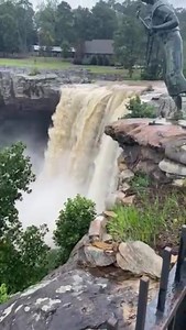 Check out this video of Noccalula Falls from Mickey Ferguson WBRC! What a sight! https://bit.ly/3EzTvN1 | WBRC 6 News