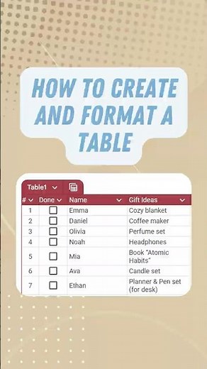 How to Create and Format a Table in Google Sheets