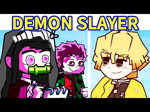 FNF: Silent Note but Demon Slayer Characters Sing It [Friday Night Funkin' Mod]