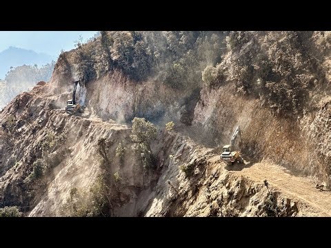 Powerful Hyundai Excavators Building Road In The Mountains | Excavator Planet