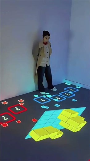 Interactive Floor Games you control with just your feet 🎮 #interactive #genius