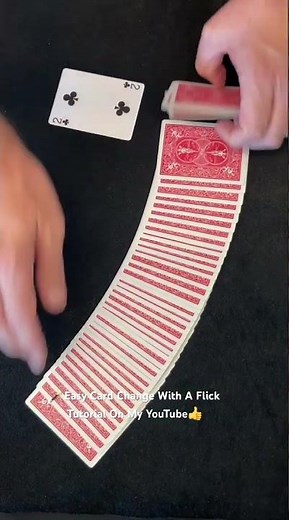 Magic Card Trick Tutorial - Easy Card Change With A Flick
