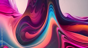 Abstract liquid background colored fluid flow motion video with dissolving effect for business purpose 4k animation
