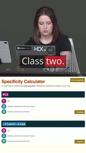 CSS Specificity Q&A: Can lots of classes override an ID selector in CSS? Learn all the essentials of CSS with Emma Bostian! https://frontendmasters.com/courses/css-foundations/?utm_source=social&utm_medium=facebook&utm_campaign=specificity | Frontend Masters
