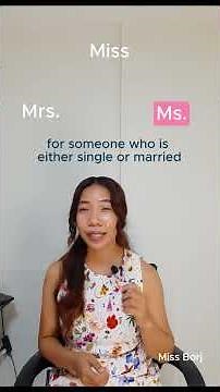 Mrs. vs Miss vs Ms. #englishlearning