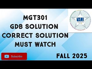 MGT301 GDB Solution Fall 2025 | mgt301 gdb solution| mgt301 GDB Solution fall 2025 | mgt301 GDB
