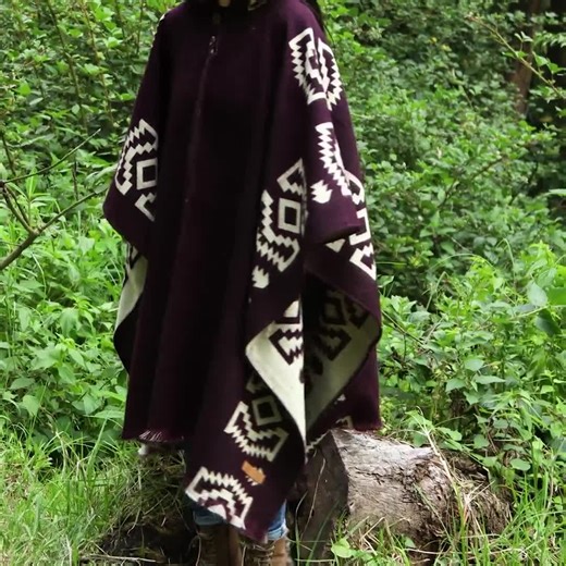 Alpaca Wool Poncho (byzantium) Crafted by Indigenous Hands. Soft and Warm With a Hood.one Size. Unisex. FREE SHIPPING! Gift Ideas - Etsy