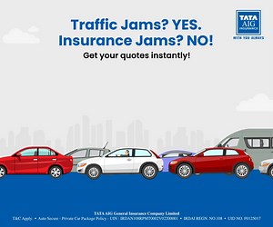 Stuck in traffic? Not in insurance! 🚗💨 Get instant quotes with Tata AIG Car Insurance ✅ Accidental Damage & Theft Cover ✅ Engine & Gearbox Protection ✅ Tyre Secure ✅ Zero Depreciation Cover ✅ 24x7 Assistance ✅ Zero Paperwork & Hassle Free Online Process Trusted Naam, Fantastic Kaam! *T&C Apply #CarInsurance #TataAIG | TATA AIG