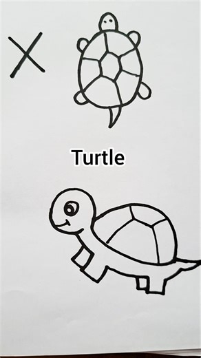 Easy Tortoise Drawing Step by Step 🐢 #shorts #tortoise