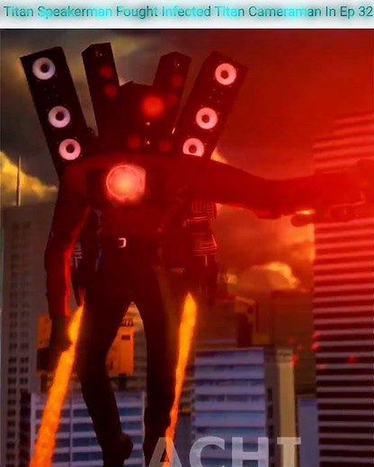 If Titan Speakerman Fought Infected Titan Cameraman In Ep 32 | Skull Edit🔥💀#skibiditoilet #fyp #edit
