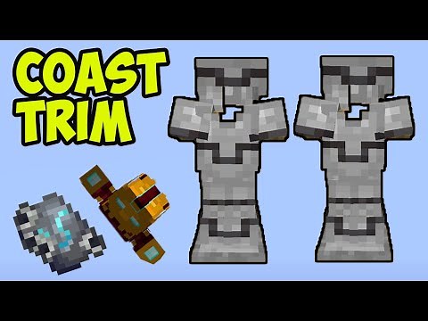 Minecraft How to get COAST ARMOR TRIM SMITHING TEMPLATE (2 WAYS)