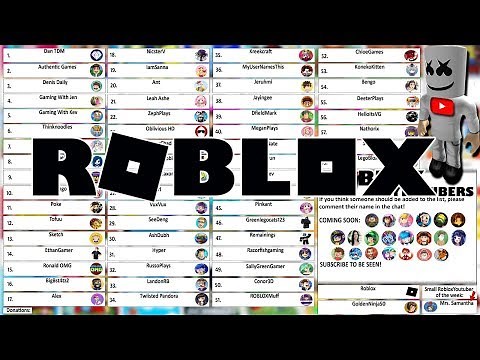 TOP ROBLOX YOUTUBERS SUB COUNTS LIVE!