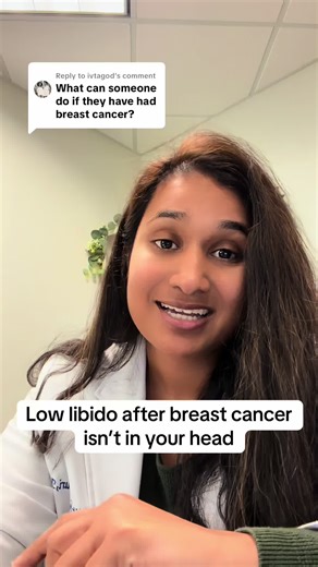 Replying to @ivtagod Low libido after breast cancer is common — and it’s not your fault. For many breast cancer survivors, low desire isn’t psychological. It’s often caused by vaginal dryness or pain, cancer medications (like tamoxifen or aromatase inhibitors), fatigue, and stress on the nervous system. What can actually help: Start here (non-hormonal): • Vaginal moisturizers (used a few times a week) • Lubricants • Pelvic floor physical therapy • Numbing gel (lidocaine) before s$x for pain, in 