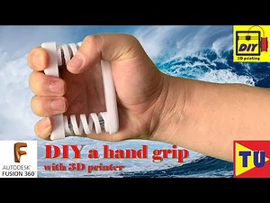 Life Hacks (DIY strong hand grip using 3D printer) (How strong a 3D printed spring can be)