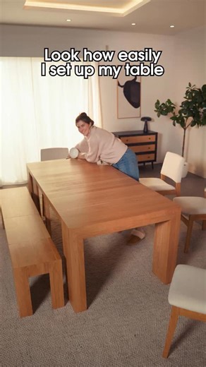 Setting up your table has never been easier😄 No tools, no stress just unfold, place, and enjoy I never thought it would work, but it does Would you try this at home? 😅 | Transformer Table