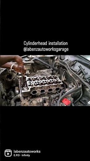 Mercedes M271 engine Cylinder head installation