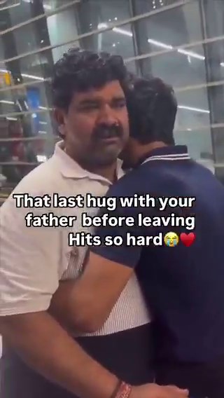 A father’s hug before goodbye… you feel it in your soul 🥹♥️🫶