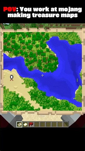Pov: you work at mojang making treasure map #minecraft #shorts