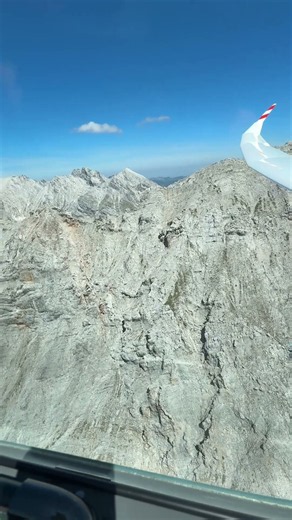 Glider Flight Close to Alpine Ridge | Soaring Mountain Peaks POV