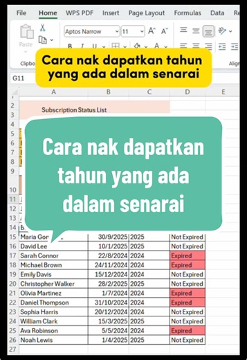Excel : how to extract unique years #excel #exceltips #exceltutorial