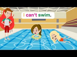 Ella can't swim - Funny English Animated Story - Ella English