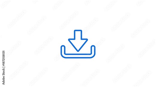 Modern Download Arrow Icon Loop Animation. Download Arrow Icon Animation for UI