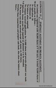 ILLUSTRATION 257[PARTIALLY ALLOTMENT OR PRO-RATA ALLOTMENT]S... | Filo