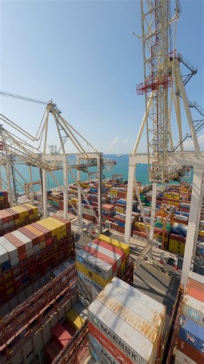32K views · 788 reactions | Gliding through the skies at Port of Koper Terminal 礪 featuring Maersk Houston  FPV drone footage courtesy of @fotr_fpv and @onedrone_si | Maersk | Facebook