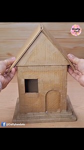 DIY Secret Cardboard House: Miniature Brick Cottage with Hidden Compartment | Crafty hands