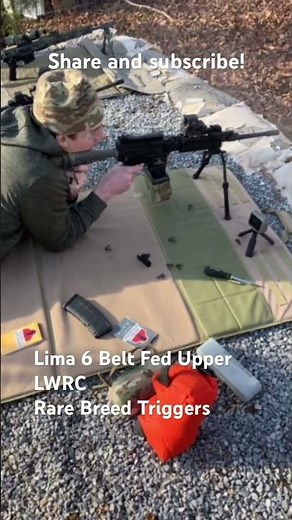 Rare Breed Trigger/Lima-Six Belt Fed ‪@LIMASIX‬ ​⁠#frt #airsoft #airsoftgun #fullautomatic #airsoftcqb