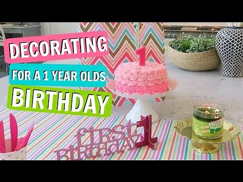 Decorating for Everly's 1 Year Old Birthday Party