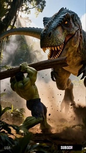 Hulk vs Dinosaur Epic Jungle Battle | Savage Fight Short Video