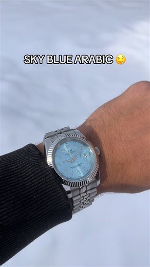 Datejust MOD - Sky Blue Arabic #zegarki #mod #prezent #moda #samochody