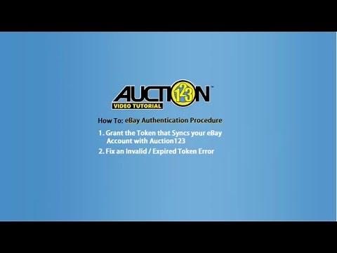 eBay Authentication - How to Grant the eBay Token / Fix Invalid - Expired Token Error