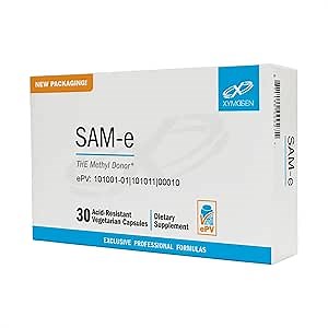 XYMOGEN SAM e Supplement - Liver Support Supplement - S-adenosyl-L-methionine - SAM-e 200mg - Vegan + Gluten Free (30 Capsules)