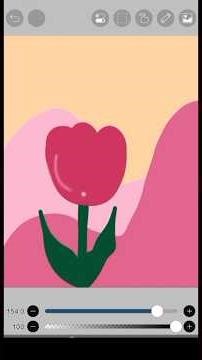 Digital Tulip Flower Drawing Tutorial | Easy & Beautiful Art 🌷 #DigitalArt #TulipDrawing