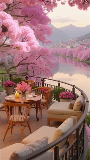 Cozy Spring Jazz Café 🌿 Outdoor Chill Vibes