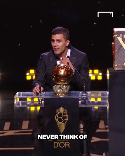 Rodri shouts out Messi and Ronaldo during his Ballon d'Or speech 🐐 This is what dreams are made of 💭 | GOAL