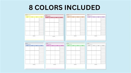 Printable Exam Schedule Planner | US Letter & A4 (digital Download) - Etsy
