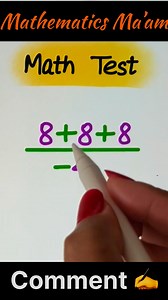 1.4M views · 2.6K reactions | Math Calculation Test 易✍️ #reelsviralシ #brainchallenge #iqtest #mathskills #basicmath #iqtest | Mathematics Ma'am | Facebook
